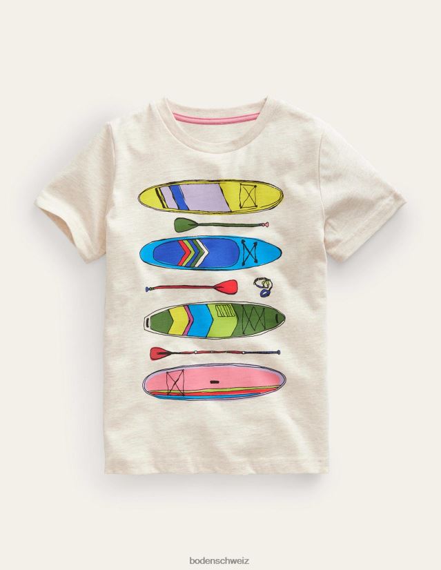 Boden Jungen T-Shirt mit Paddle-Board-Print VH86PT866 Kleidung Haferflocken