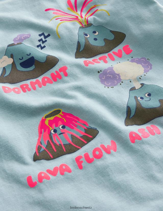 Boden Jungen T-Shirt vorne und hinten VH86PT853 Kleidung Turmalinblauer Berg