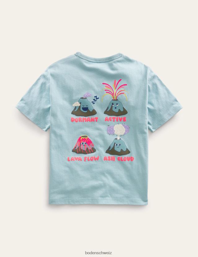 Boden Jungen T-Shirt vorne und hinten VH86PT853 Kleidung Turmalinblauer Berg