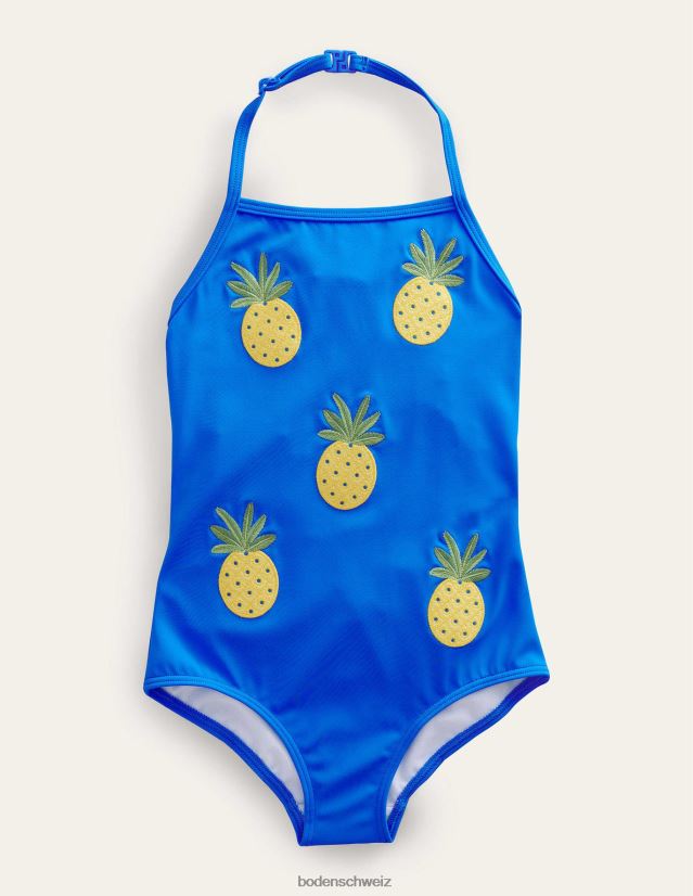 Boden Mädchen Badeanzug mit Fruchtapplikation VH86PT2847 Kleidung Cabana-Blau