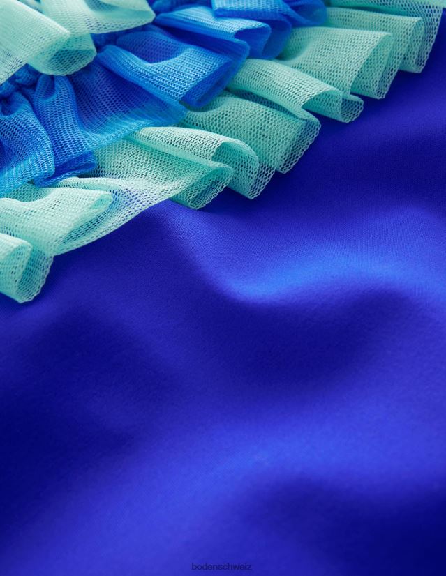 Boden Mädchen Badeanzug mit Rüschen aus Tüll VH86PT2959 Kleidung Kobalt