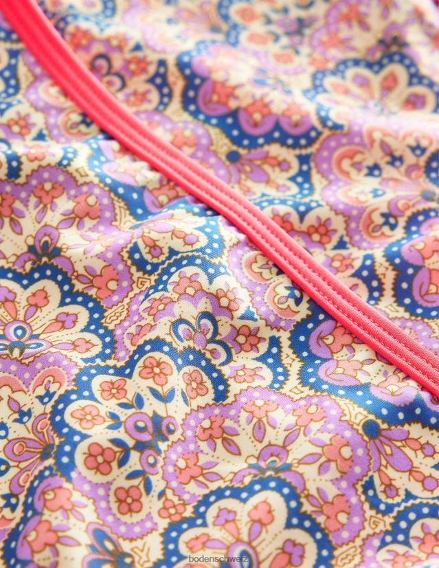 Boden Mädchen Bikini mit hohem Halsausschnitt VH86PT2659 Kleidung Lupine und Pfirsich-Paisley