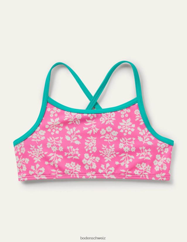 Boden Mädchen Gemustertes Bikinioberteil VH86PT3126 Kleidung erdbeerrosa Holzschnitt