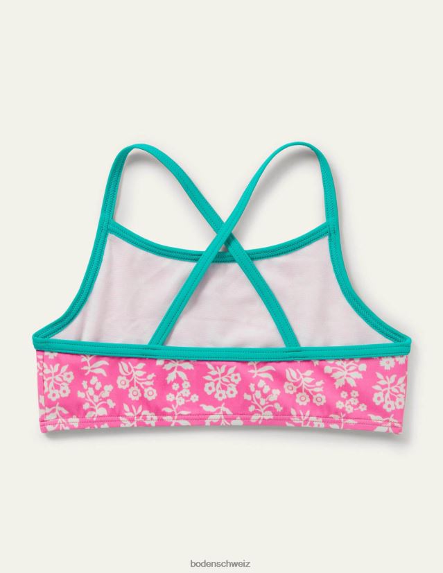 Boden Mädchen Gemustertes Bikinioberteil VH86PT3126 Kleidung erdbeerrosa Holzschnitt