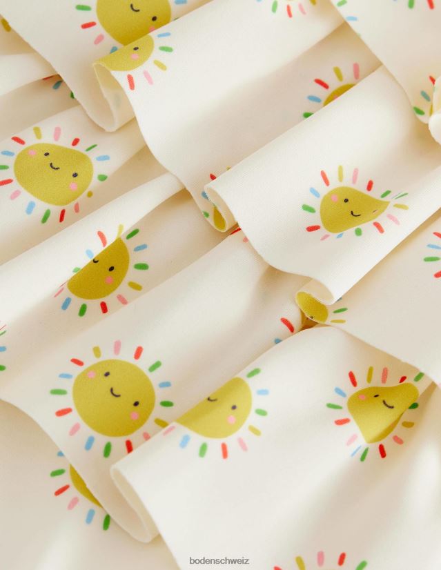 Boden Mädchen Gestufter Badeanzug mit Rüschen VH86PT3057 Kleidung Multi-Regenbogen-Sonnen