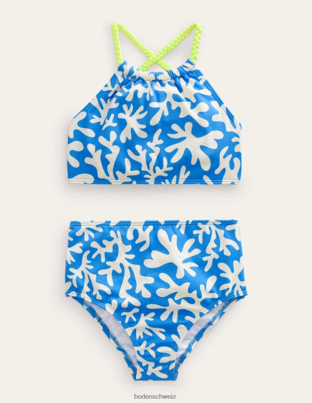 Boden Mädchen Loop-Back-Bikini VH86PT2627 Kleidung marokkanisches Blau