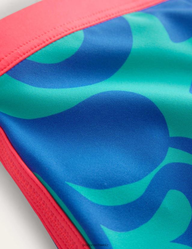 Boden Mädchen gemusterte Badeshorts VH86PT3259 Kleidung tropische grüne Sommerschablone