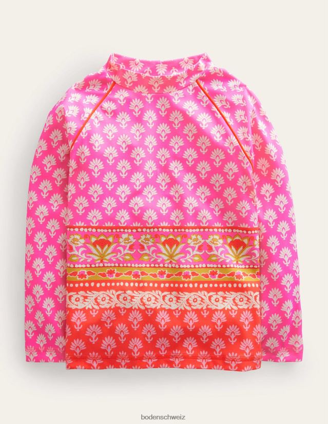 Boden Mädchen gemusterte Rash-Weste VH86PT3298 Kleidung Feuerwerk-Holzschnitt