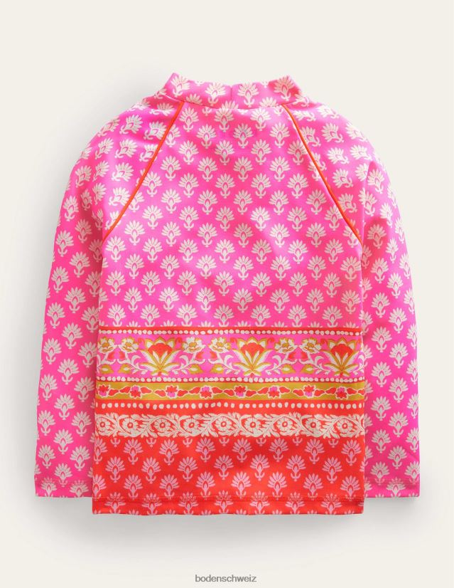 Boden Mädchen gemusterte Rash-Weste VH86PT3298 Kleidung Feuerwerk-Holzschnitt