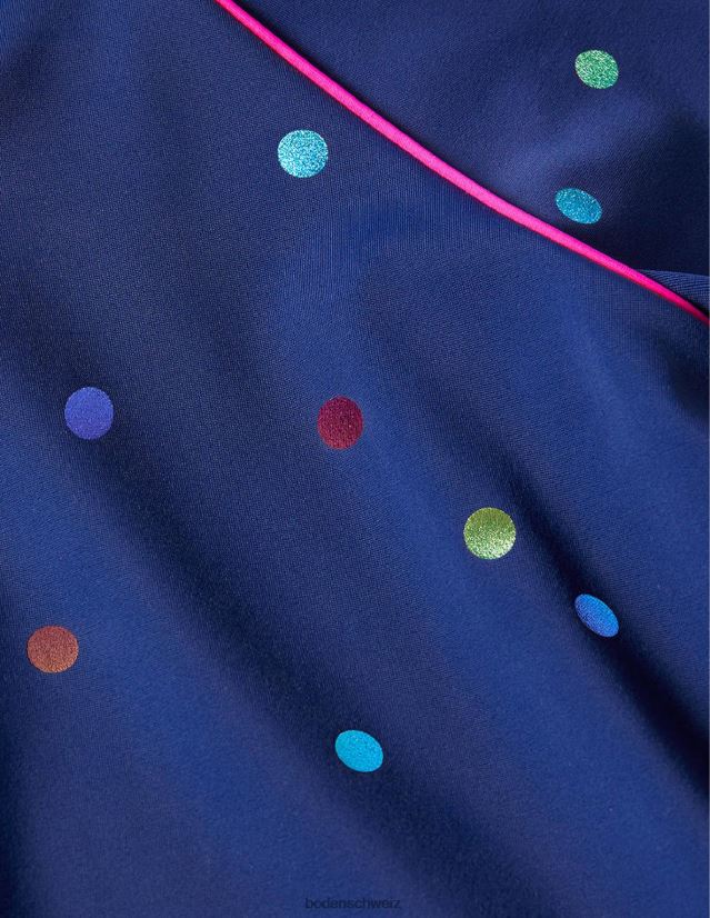 Boden Mädchen gemusterte Rash-Weste VH86PT459 Kleidung marineblauer Regenbogen und Folienkonfetti