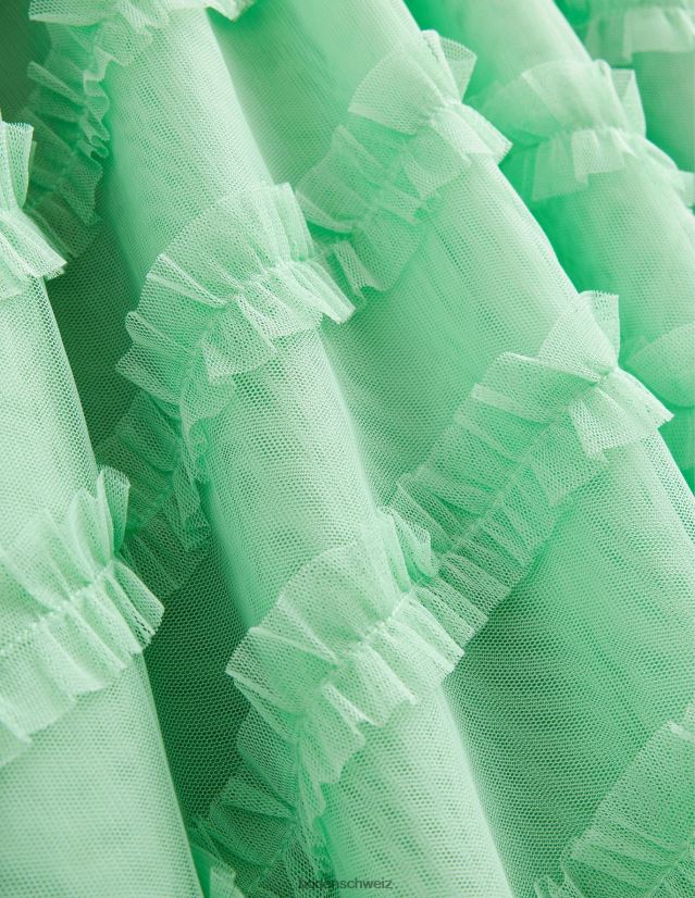 Boden Mädchen Midirock aus Tüll für besondere Anlässe VH86PT2682 Kleidung tropisches Regengrün