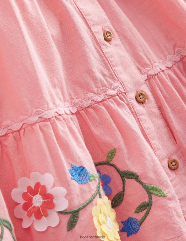 Boden Mädchen Midirock mit besticktem Saum VH86PT2666 Kleidung Zierapfel