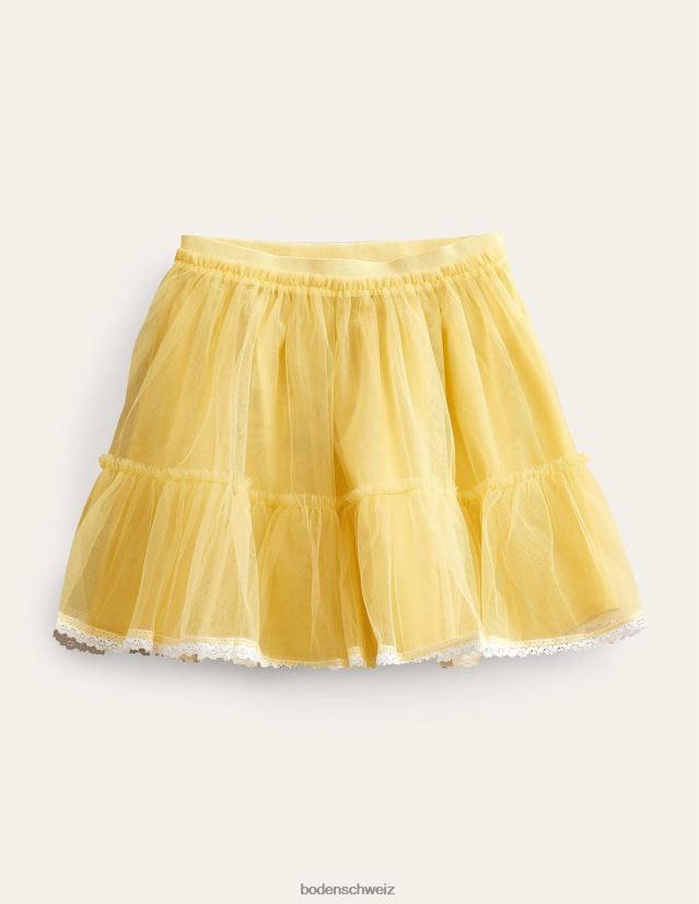 Boden Mädchen Mini-Stufenrock aus Tüll VH86PT2704 Kleidung Frühlingstag gelb