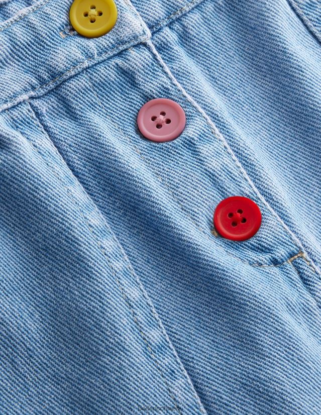 Boden Mädchen Minirock in A-Linie VH86PT785 Kleidung leichte Denim-Waschung