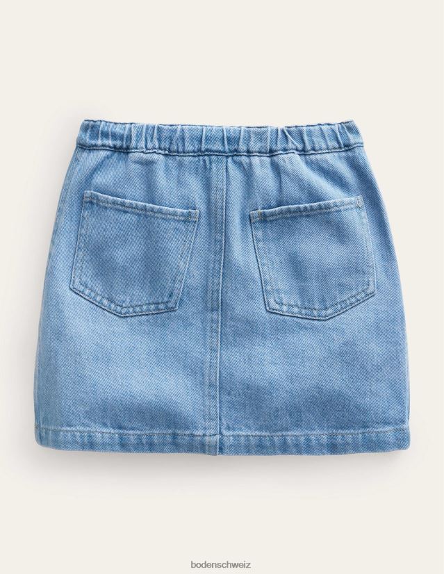Boden Mädchen Minirock in A-Linie VH86PT785 Kleidung leichte Denim-Waschung