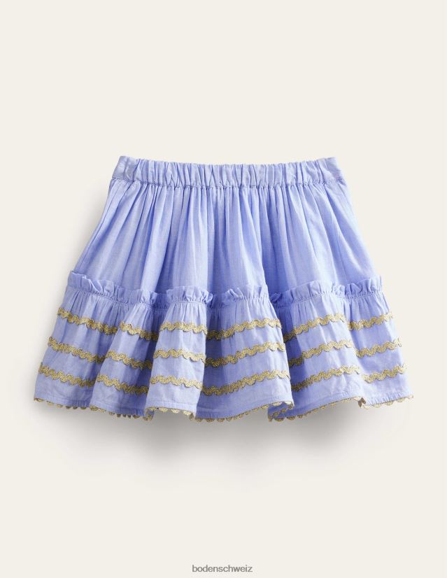 Boden Mädchen Nahtdetail-Ric-Rac-Rock VH86PT788 Kleidung Ende an Ende