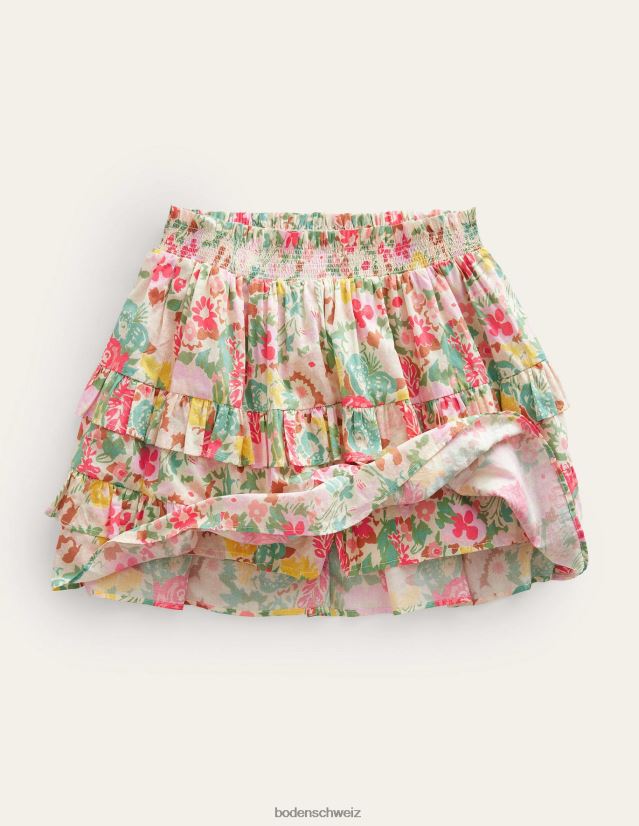 Boden Mädchen Rüschen-Miniskort VH86PT2645 Kleidung vielfach malerisch floral