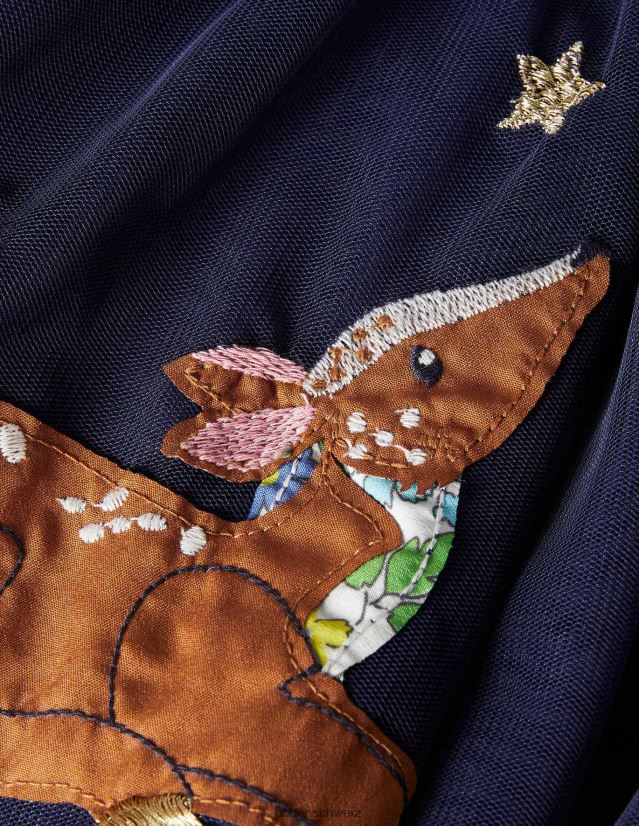 Boden Mädchen Tüllrock mit Applikation VH86PT3156 Kleidung Steuerbordblaue Tiere