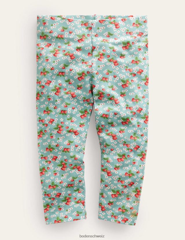 Boden Mädchen Lustige, kurze Leggings VH86PT3244 Kleidung blaue Erdbeeren