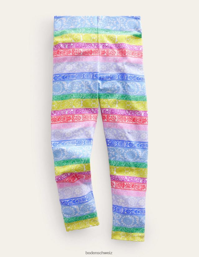 Boden Mädchen lustige Leggings VH86PT2822 Kleidung Multi-Tapetenstreifen