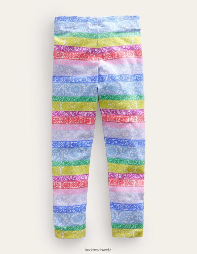 Boden Mädchen lustige Leggings VH86PT2822 Kleidung Multi-Tapetenstreifen