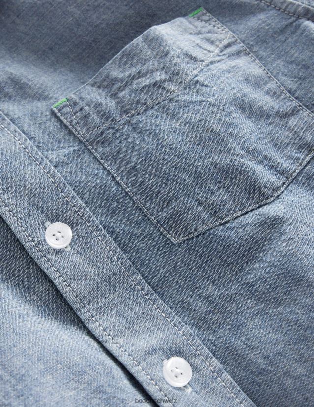 Boden Mädchen Chambray-Hemd VH86PT3002 Kleidung helles Chambray