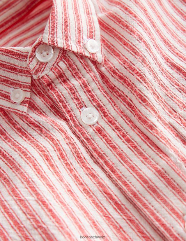 Boden Mädchen Erdbeer-Ticking-Shirt VH86PT3028 Kleidung roter tickender Streifen