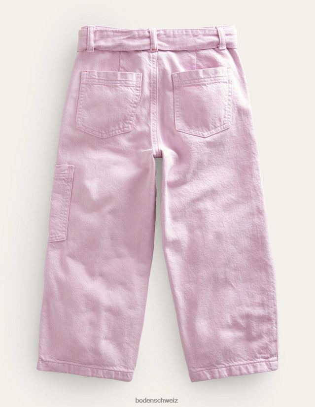 Boden Mädchen Cargohose mit Bindegürtel VH86PT2688 Kleidung gewinnende Orchidee
