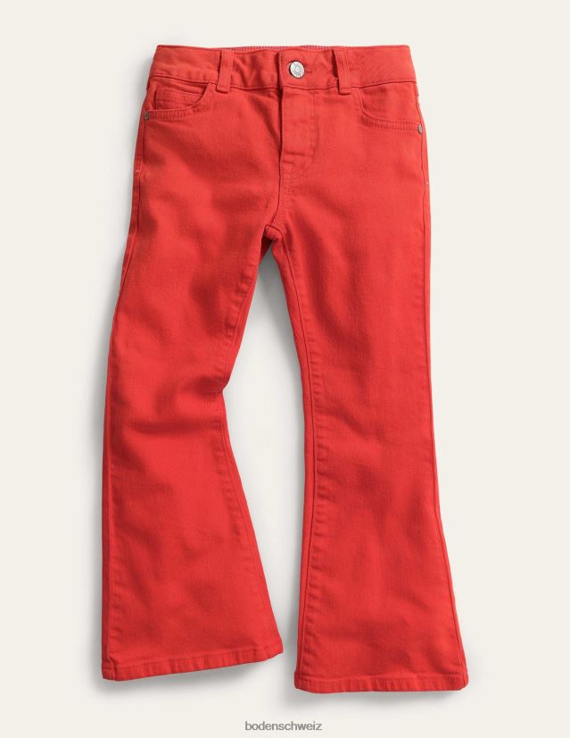 Boden Mädchen Kick-Flare-Jeans VH86PT2646 Kleidung Mandarinenrot