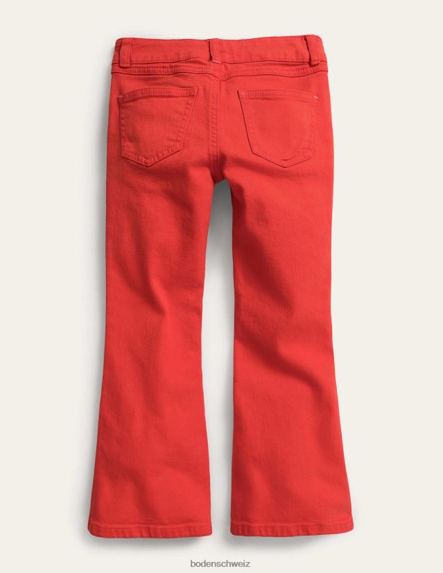 Boden Mädchen Kick-Flare-Jeans VH86PT2646 Kleidung Mandarinenrot