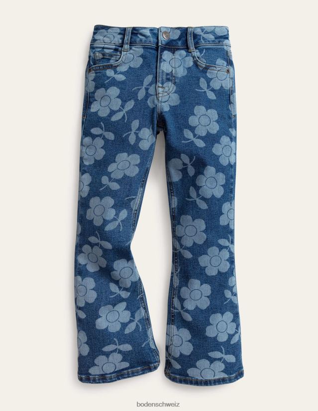 Boden Mädchen Kick-Flare-Jeans VH86PT3277 Kleidung Denim-Blume