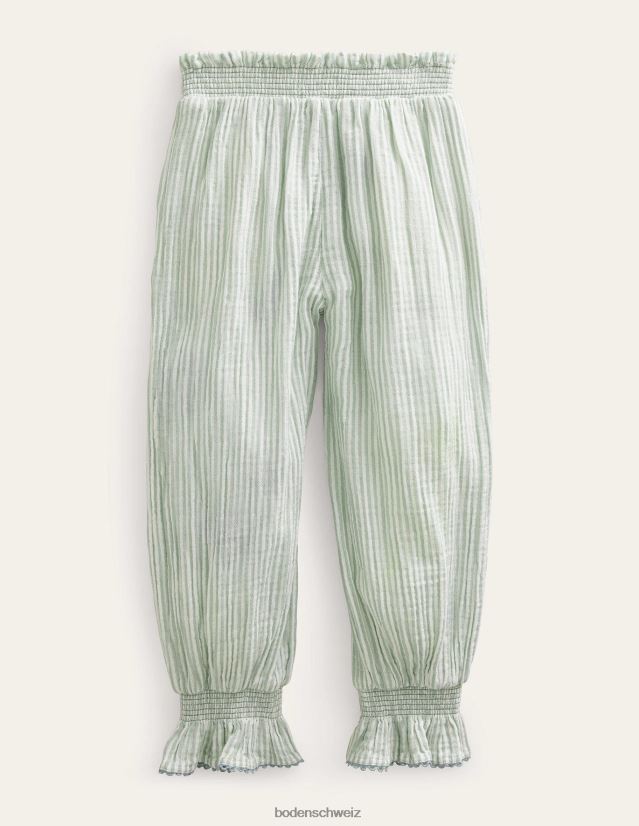 Boden Mädchen bestickte Ballonhose VH86PT3027 Kleidung grün gesticktes Inlett
