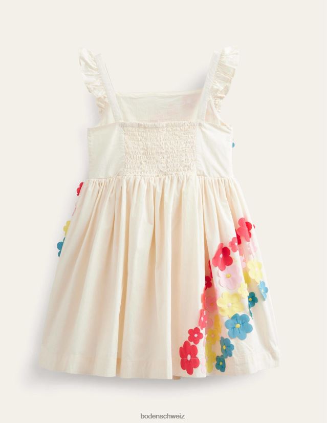Boden Mädchen Flatterblumen-Regenbogenkleid VH86PT2775 Kleidung Vanilleschote