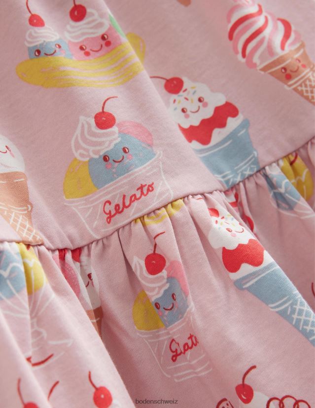 Boden Mädchen Gestuftes Maxikleid aus Jersey VH86PT2845 Kleidung französisches rosa Eis