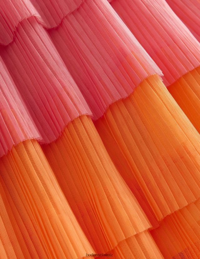 Boden Mädchen Gestuftes Ombre-Tüllkleid VH86PT2958 Kleidung Pfirsichpunsch