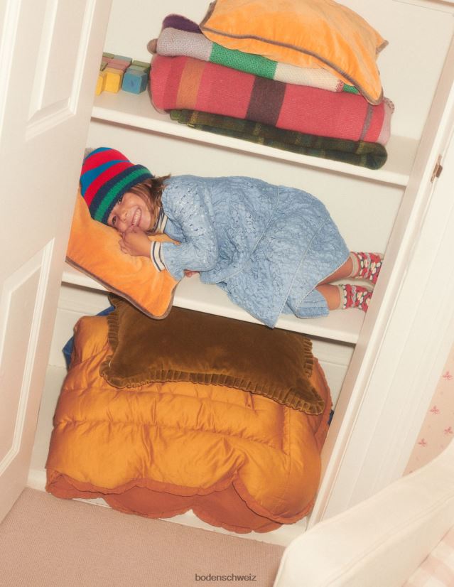 Boden Mädchen Gestuftes Partykleid aus Spitze VH86PT3198 Kleidung staubiges Blau