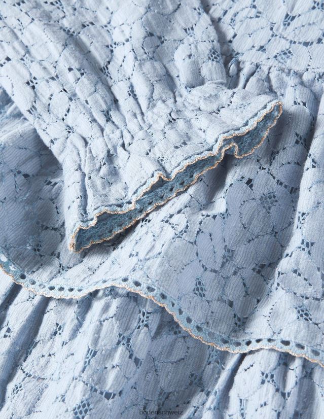 Boden Mädchen Gestuftes Partykleid aus Spitze VH86PT3198 Kleidung staubiges Blau