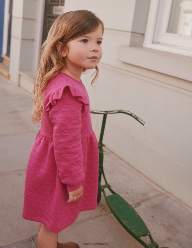 Boden Mädchen Herz-Jacquard-Sweatkleid VH86PT748 Kleidung Phlox rosa