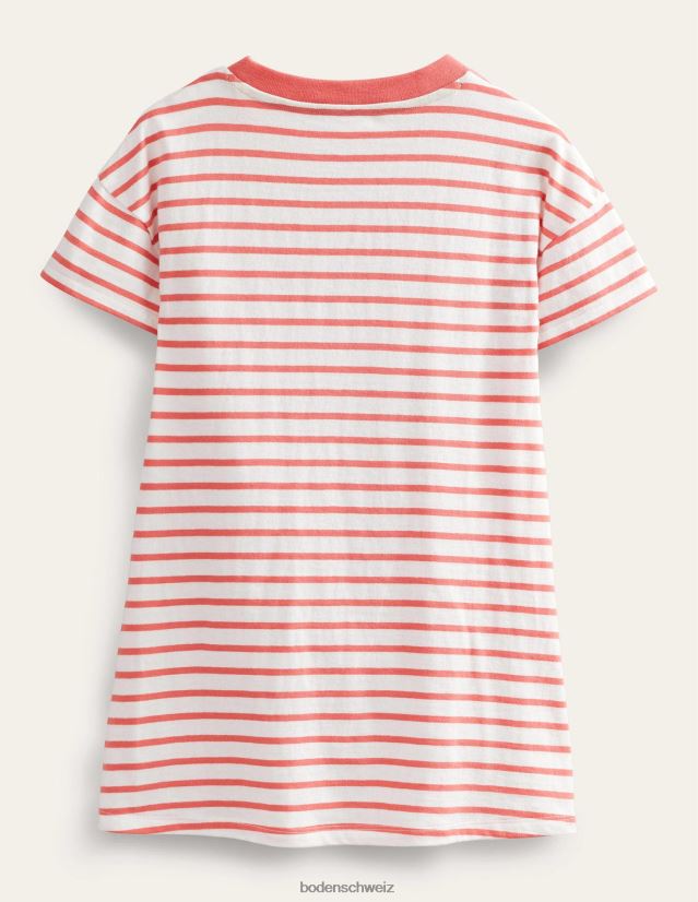 Boden Mädchen Jerseykleid mit bedrucktem Logo VH86PT2881 Kleidung Pfirsichpunsch rosa Schmetterling