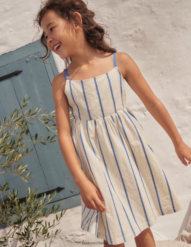Boden Mädchen Kleid mit Cut-Outs auf der Rückseite VH86PT2917 Kleidung Elfenbein