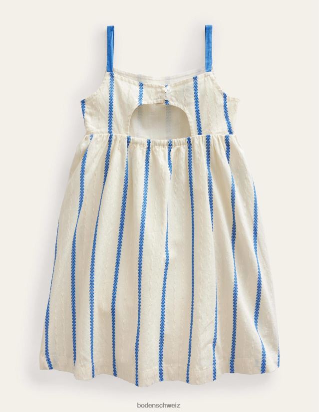 Boden Mädchen Kleid mit Cut-Outs auf der Rückseite VH86PT2917 Kleidung Elfenbein