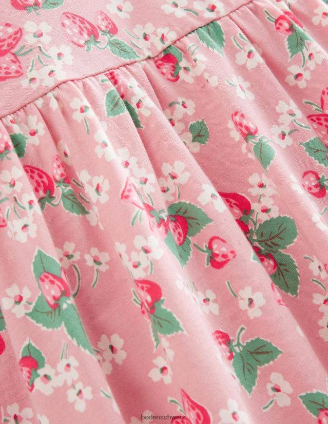 Boden Mädchen Kleid mit Puffärmeln VH86PT2777 Kleidung mandelrosa Erdbeeren