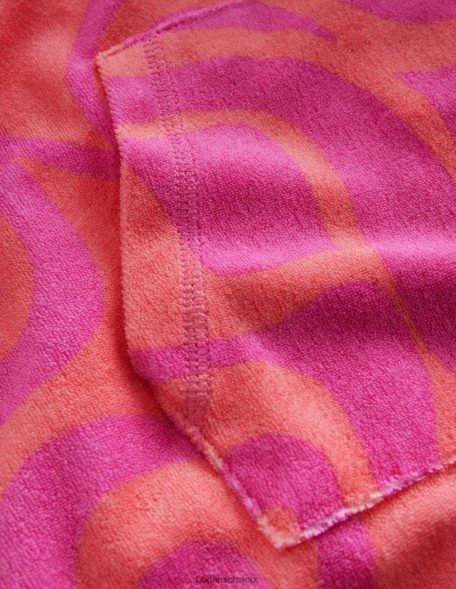 Boden Mädchen Strandkleid aus Frottee mit Muster VH86PT3178 Kleidung Pfirsichpunsch rosa