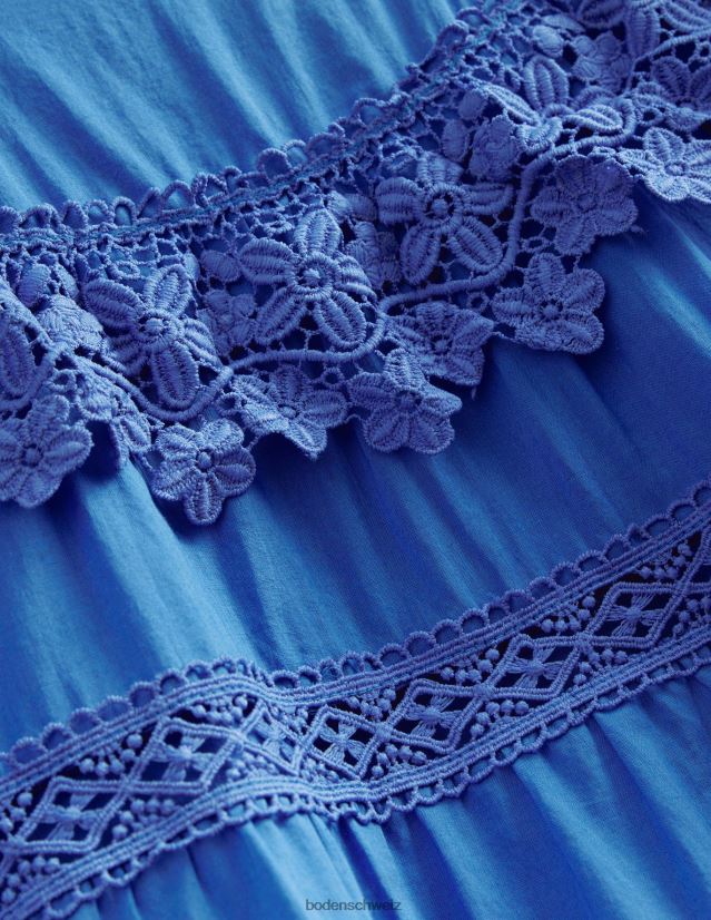 Boden Mädchen Stufenkleid aus Spitze VH86PT2829 Kleidung Cabana-Blau