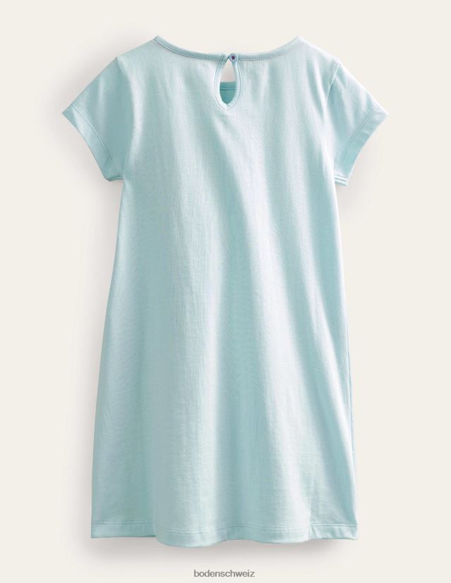 Boden Mädchen T-Shirt-Kleid mit Applikation VH86PT3243 Kleidung Eisblaues Aqua