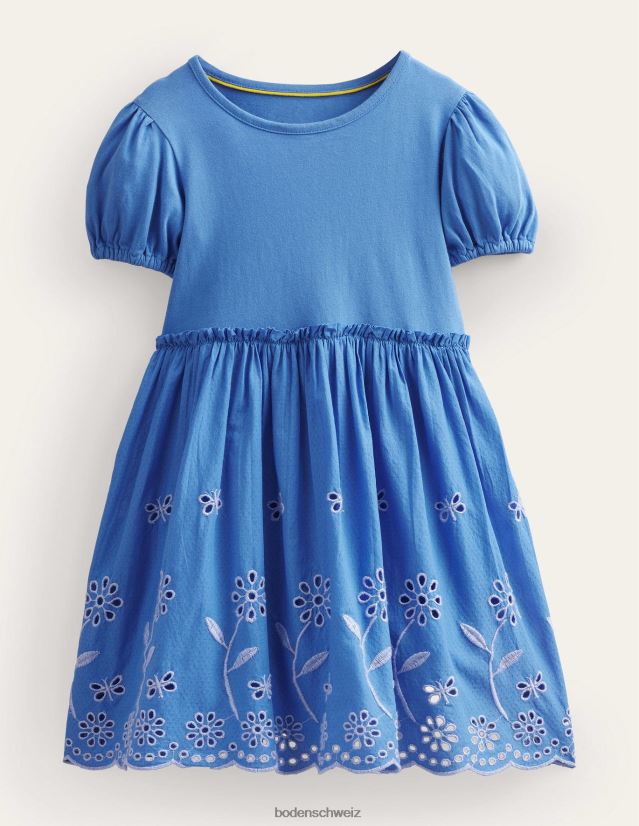 Boden Mädchen Twirly-Kleid mit Stickerei VH86PT2839 Kleidung Penzanceblau