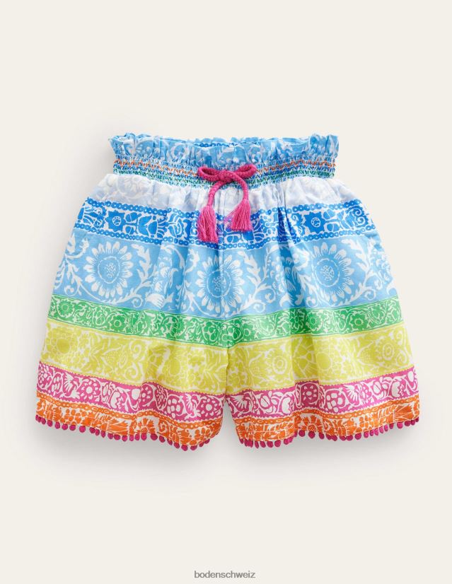 Boden Mädchen Bedruckte Culottes VH86PT3219 Kleidung Multi-Tapetenstreifen