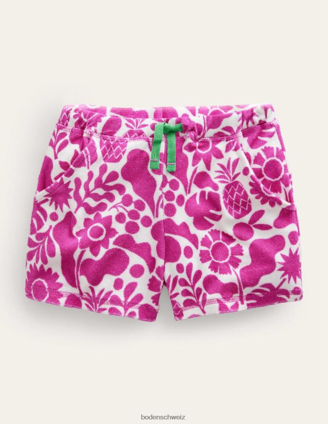 Boden Mädchen Bedruckte Frottee-Shorts VH86PT2655 Kleidung erstaunliche rosa Feiertagsblumen