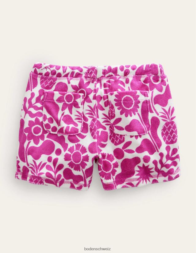 Boden Mädchen Bedruckte Frottee-Shorts VH86PT2655 Kleidung erstaunliche rosa Feiertagsblumen