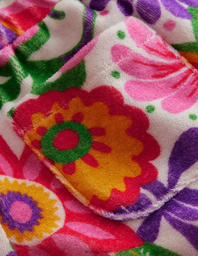 Boden Mädchen Bedruckte Frottee-Shorts mit Rüschen VH86PT2641 Kleidung Multi-Festival-Blumen